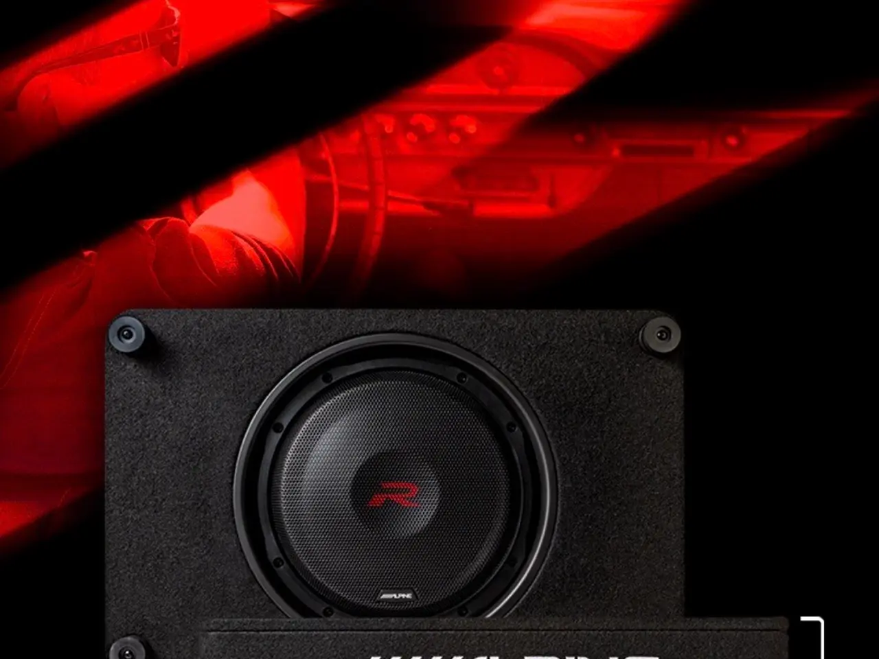 Alpine compact loaded subwoofer enclosure