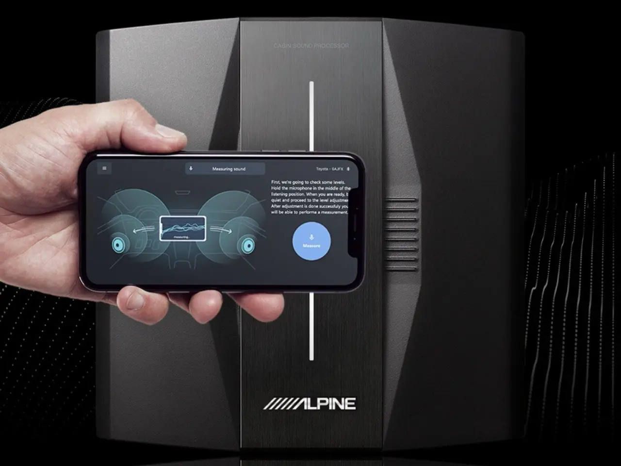Alpine cabin sound processor with a phone tuning app