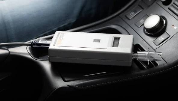 Intoxalock device installed in a vehicle center console